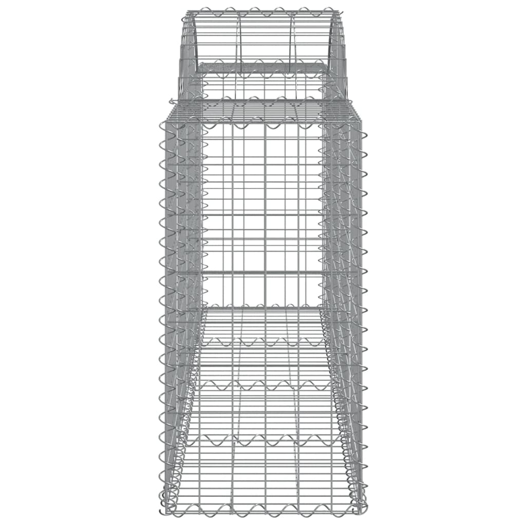 Arched Gabion Baskets 14 pcs 200x50x80/100 cm Galvanised Iron