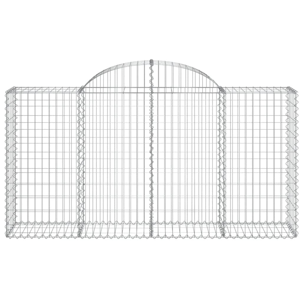 Arched Gabion Baskets 20 pcs 200x50x100/120 cm Galvanised Iron
