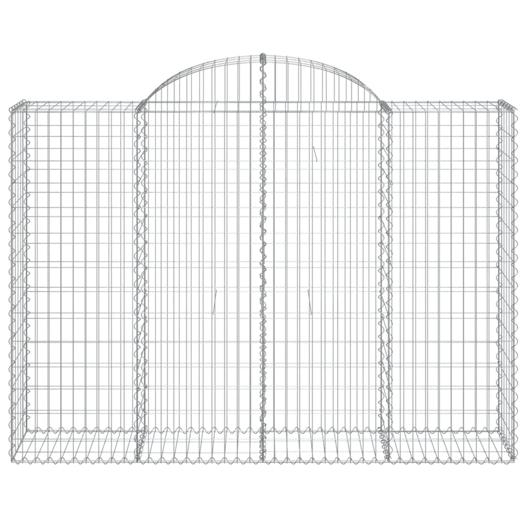Arched Gabion Baskets 5 pcs 200x50x140/160 cm Galvanised Iron