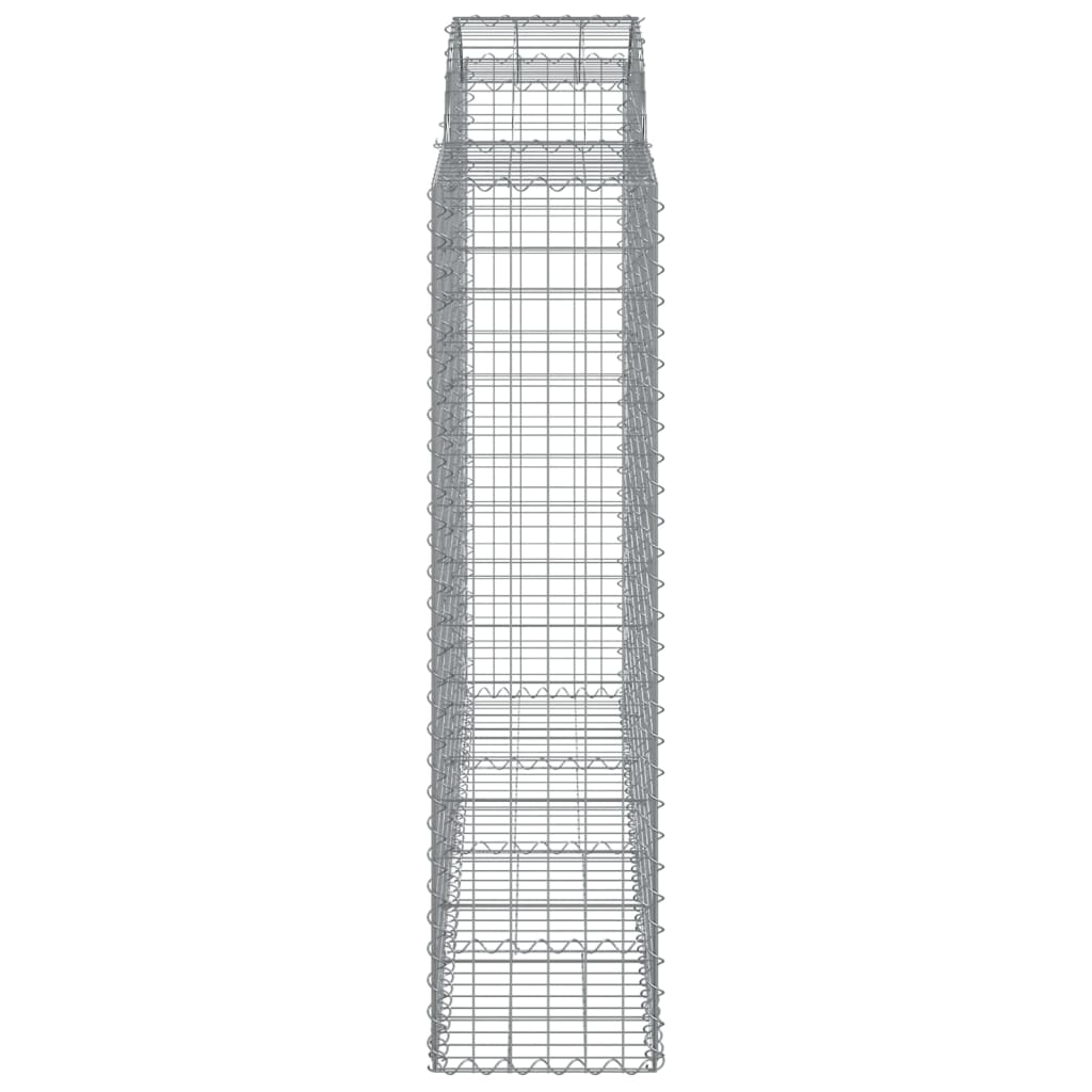 Arched Gabion Baskets 3 pcs 200x50x160/180 cm Galvanised Iron