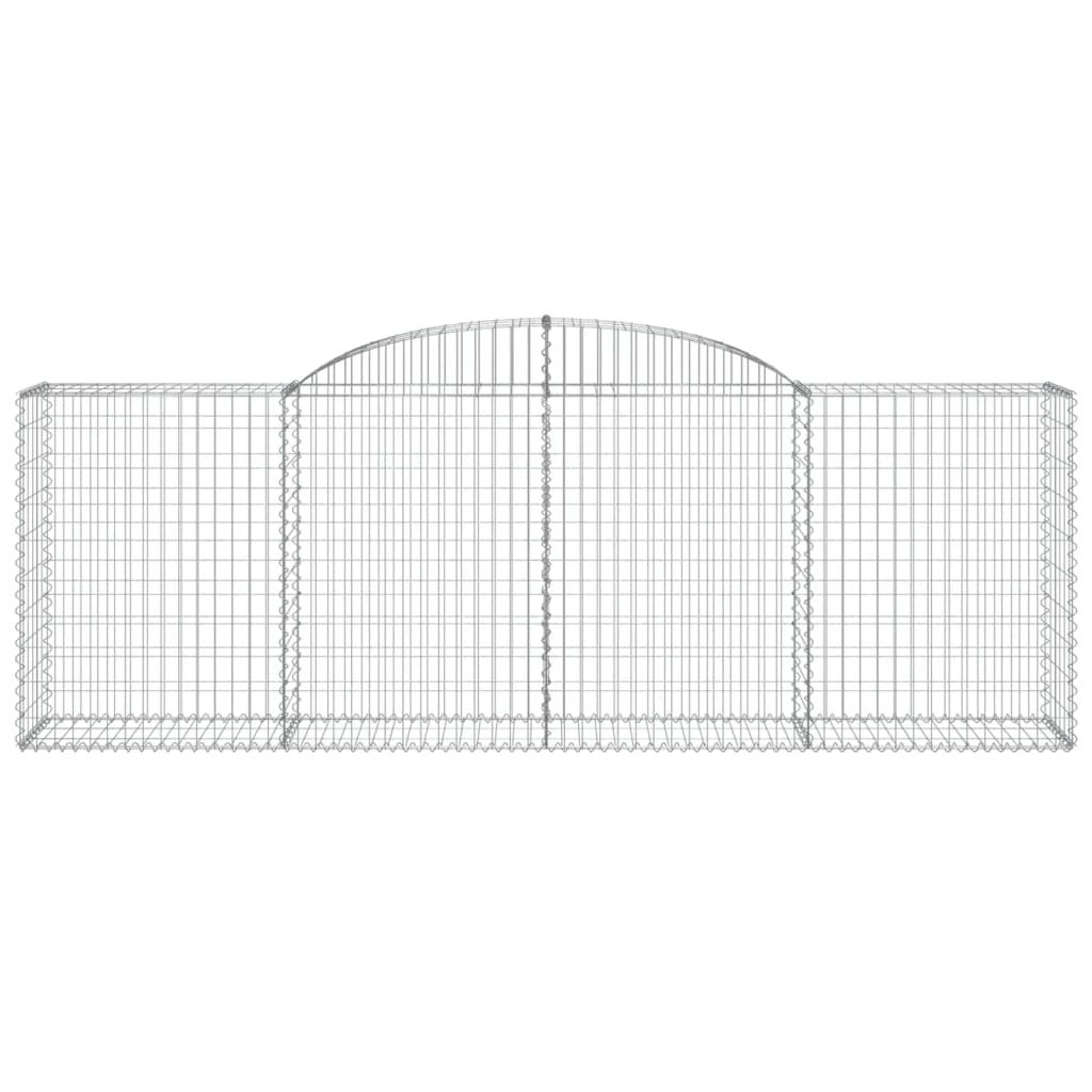 Arched Gabion Baskets 7 pcs 300x50x100/120 cm Galvanised Iron