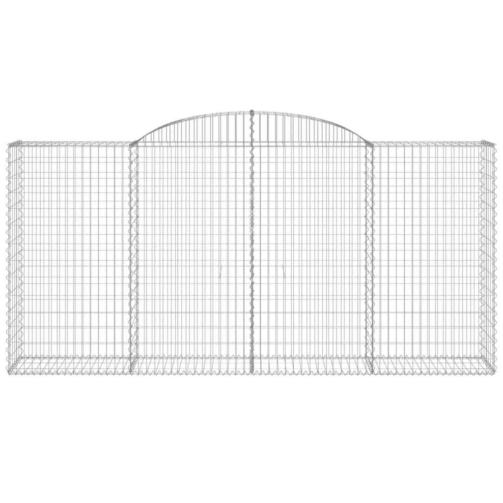 Arched Gabion Baskets 7 pcs 300x50x140/160 cm Galvanised Iron