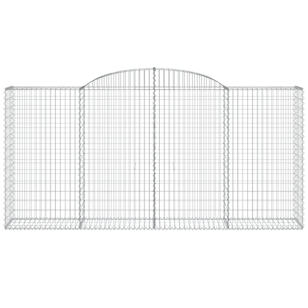 Arched Gabion Baskets 9 pcs 300x50x140/160 cm Galvanised Iron