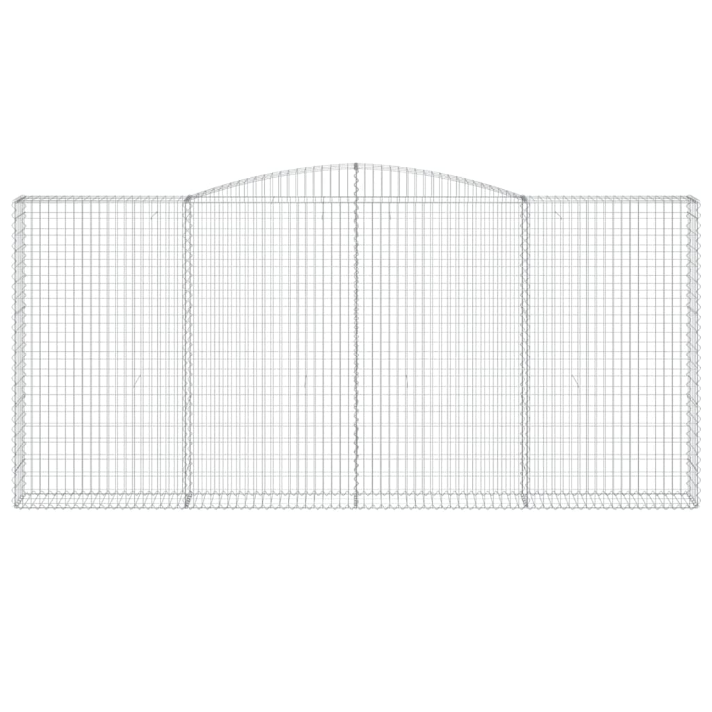 Arched Gabion Baskets 3 pcs 400x30x180/200 cm Galvanised Iron
