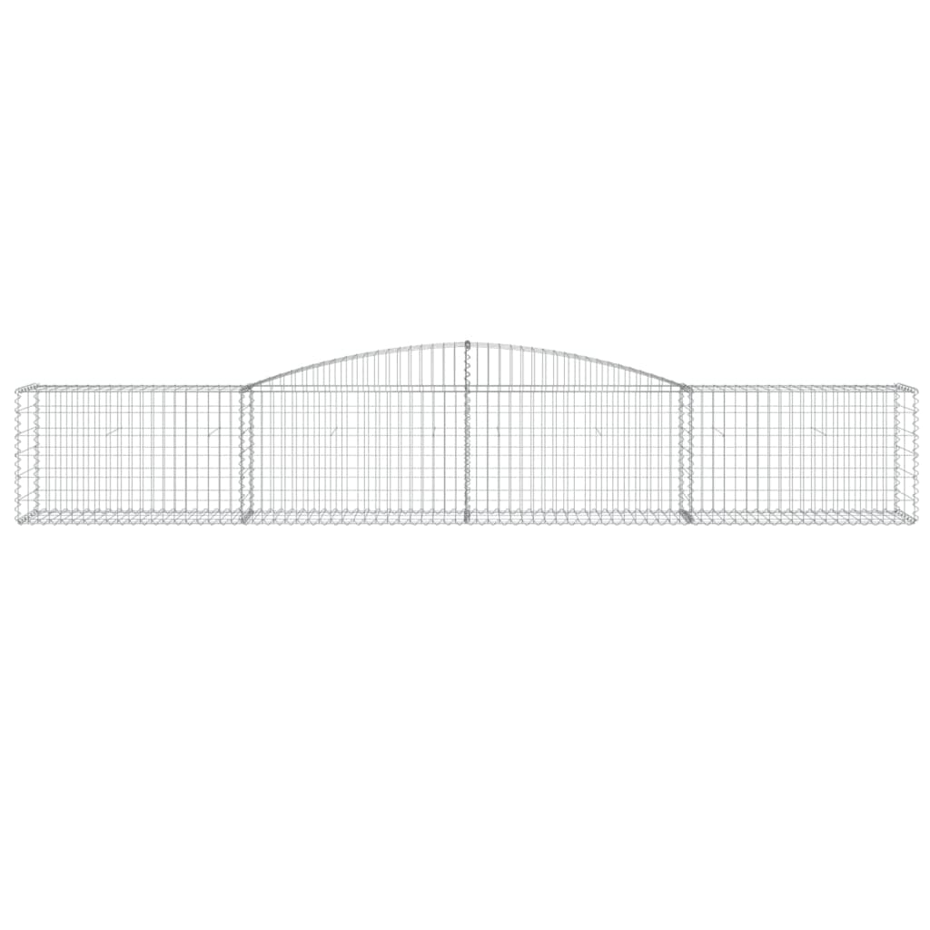 Arched Gabion Baskets 7 pcs 400x50x60/80 cm Galvanised Iron