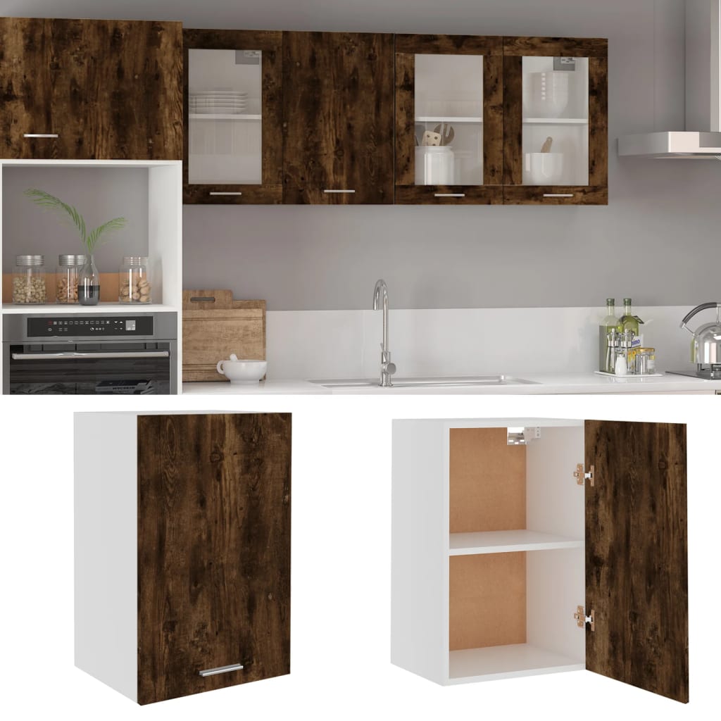 Hanging Cabinet Lyon Smoked Oak 39.5x31x60 cm Engineered Wood