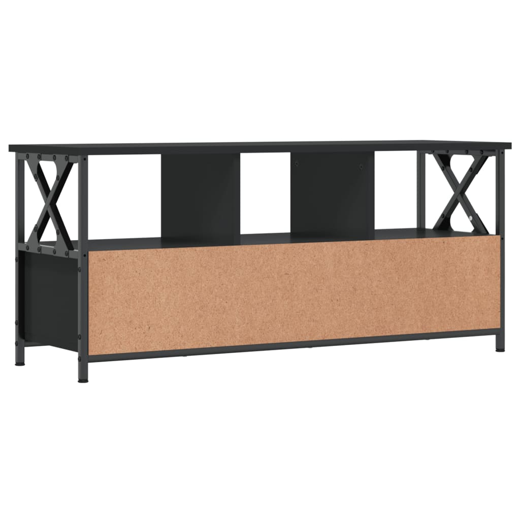 TV Cabinet Black 102x33x45 cm Engineered Wood&Iron