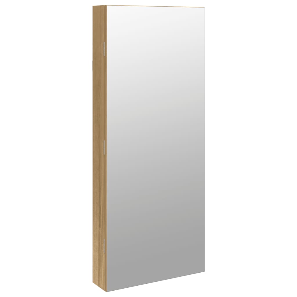 Mirror Jewellery Cabinet with LED Lights Wall Mounted
