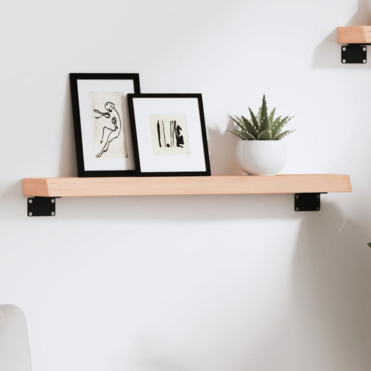 Wall Shelf 60x10x4 cm Untreated Solid Wood Oak