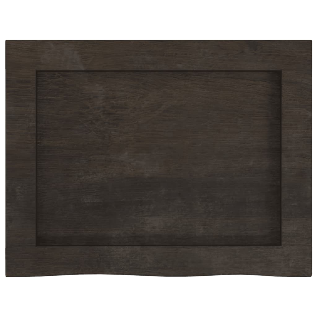 Wall Shelf Dark Brown 40x30x(2-4) cm Treated Solid Wood Oak