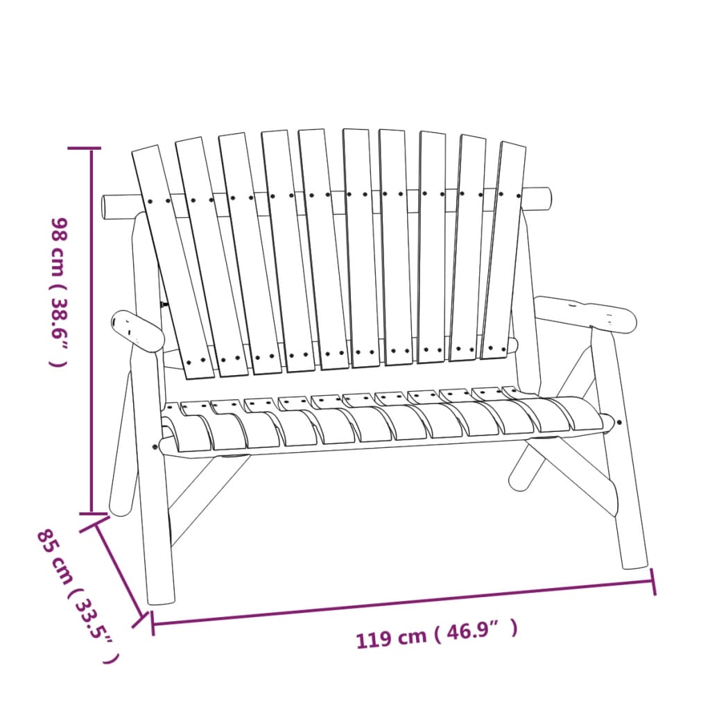 5 Piece Garden Lounge Set Solid Wood Spruce