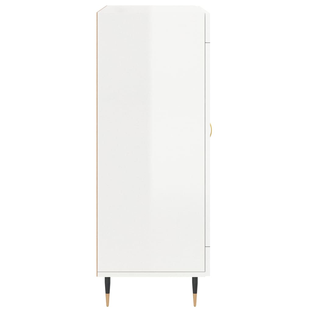 Sideboard High Gloss White 69.5x34x90 cm Engineered Wood