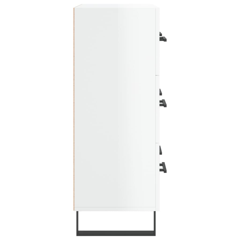 Sideboard High Gloss White 69.5x34x90 cm Engineered Wood