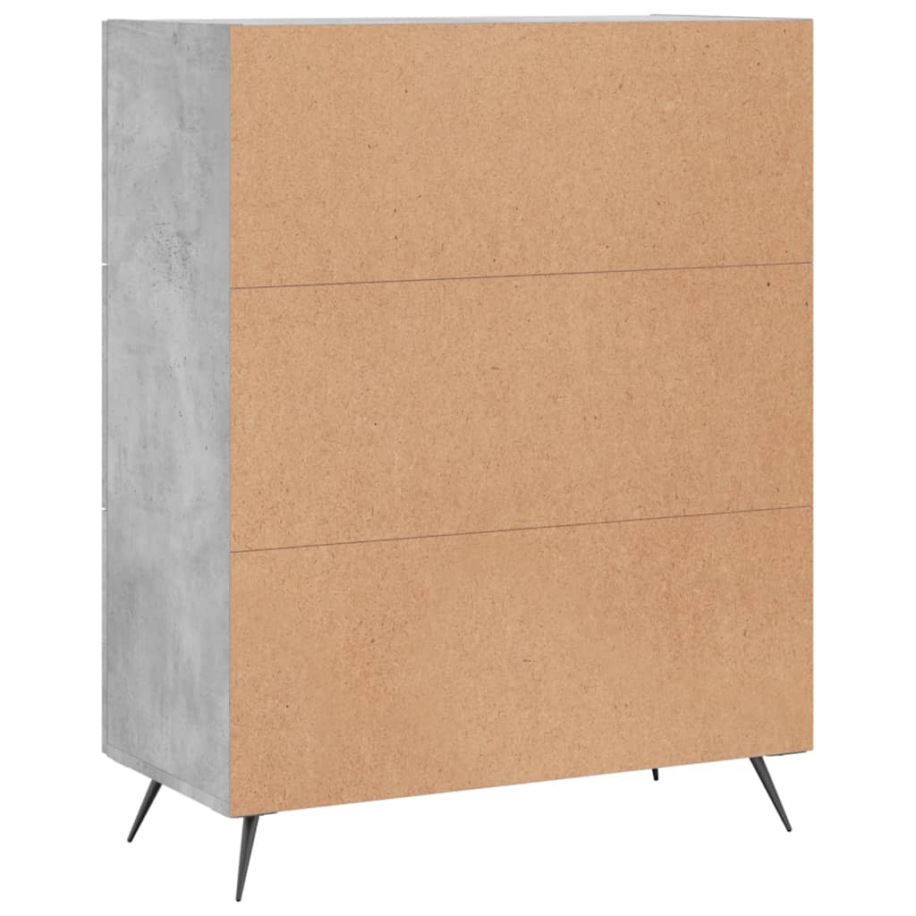Sideboard Concrete Grey 69.5x34x90 cm Engineered Wood
