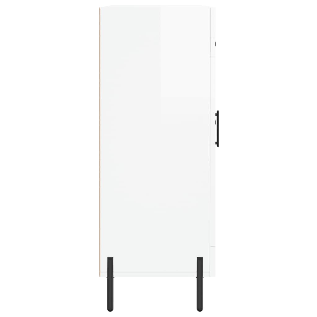 Sideboard High Gloss White 69.5x34x90 cm Engineered Wood