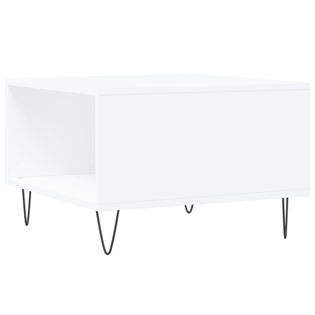 Coffee Table White 55x55x36.5 cm Engineered Wood