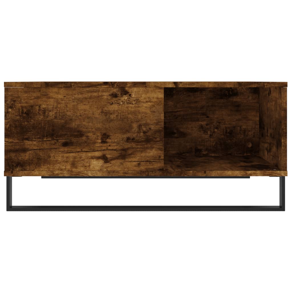 Coffee Table Smoked Oak 80x80x36.5 cm Engineered Wood