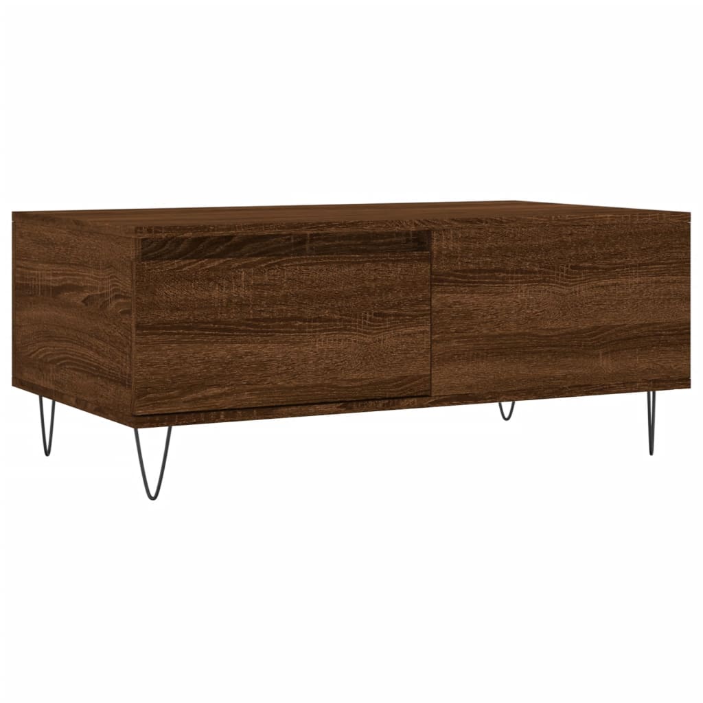 Coffee Table Brown Oak 90x50x36.5 cm Engineered Wood