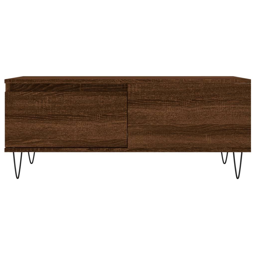 Coffee Table Brown Oak 90x50x36.5 cm Engineered Wood