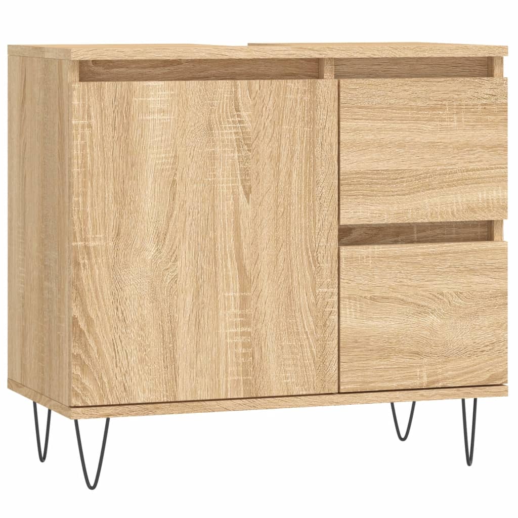 Bathroom Cabinet Sonoma Oak 65x33x60 cm Engineered Wood