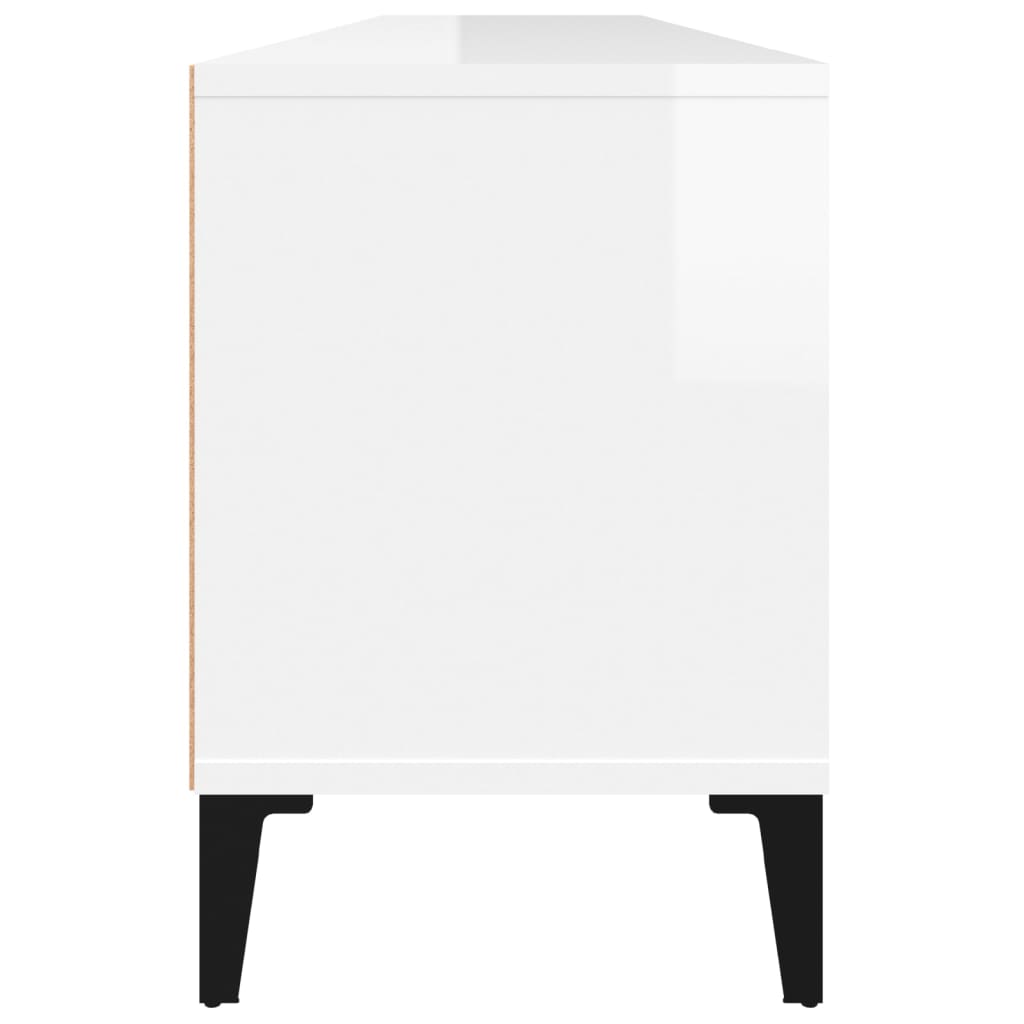 TV Cabinet High Gloss White 150x30x44.5 cm Engineered Wood