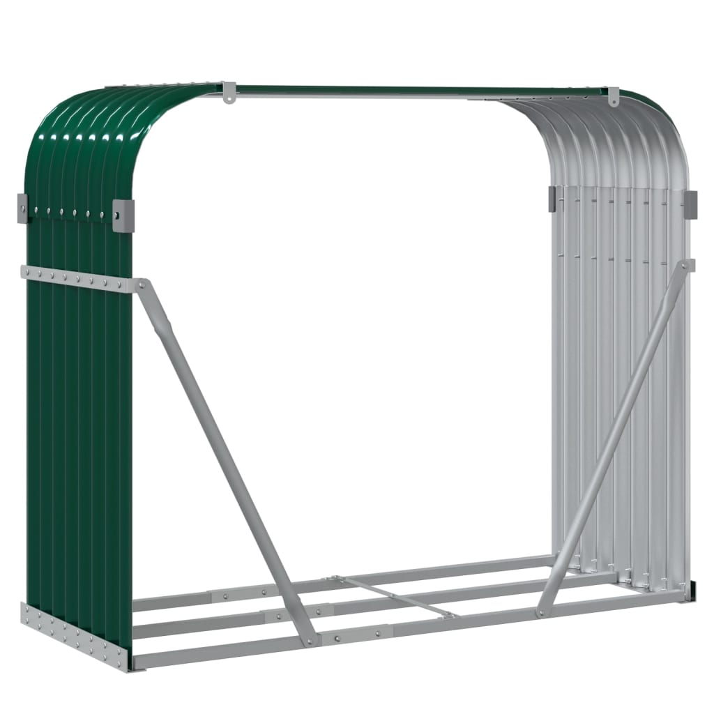 Log Holder Green 120x45x100 cm Galvanised Steel