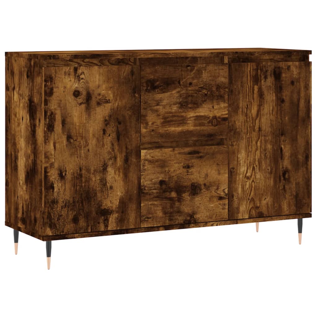 Sideboard Smoked Oak 101.5x35x70 cm Engineered Wood