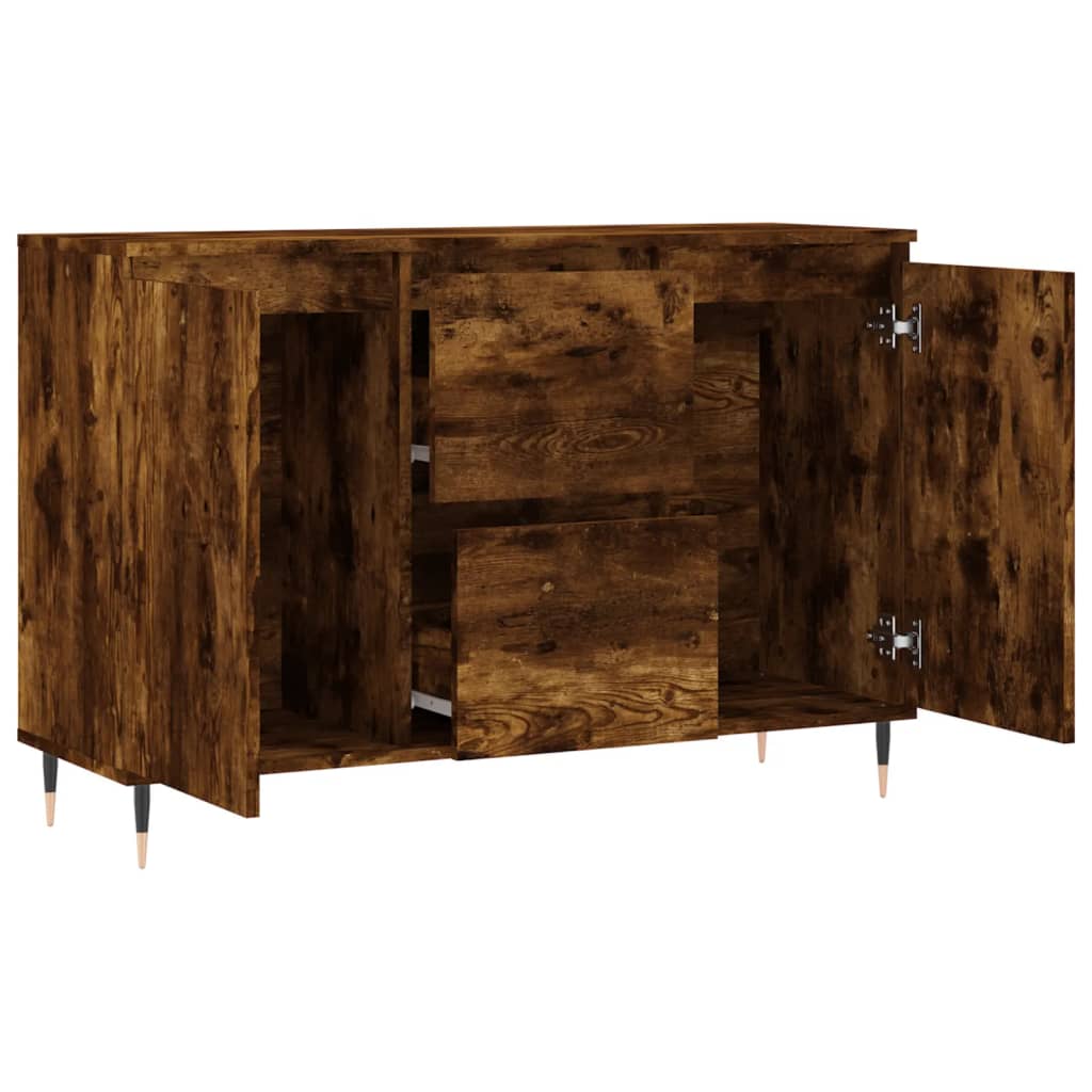 Sideboard Smoked Oak 101.5x35x70 cm Engineered Wood