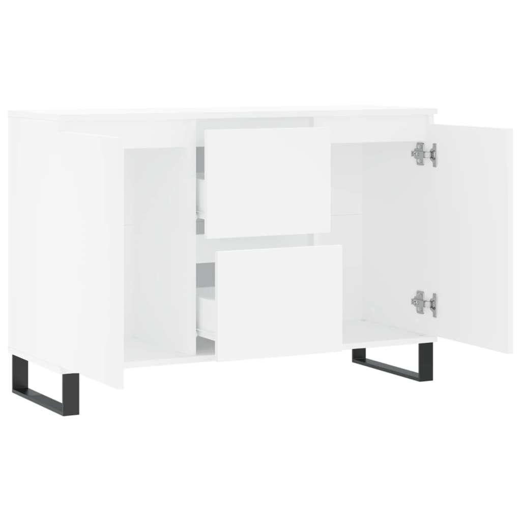 Sideboard White 101.5x35x70 cm Engineered Wood