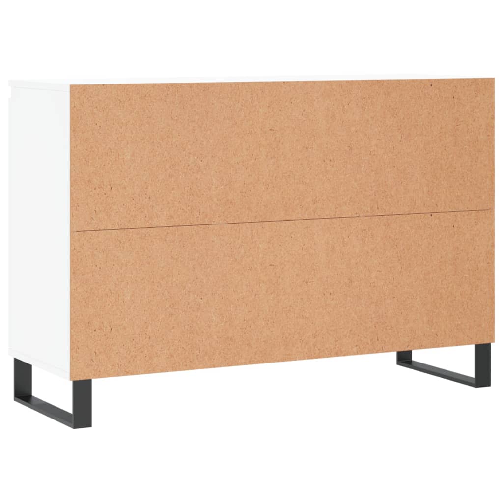 Sideboard White 101.5x35x70 cm Engineered Wood