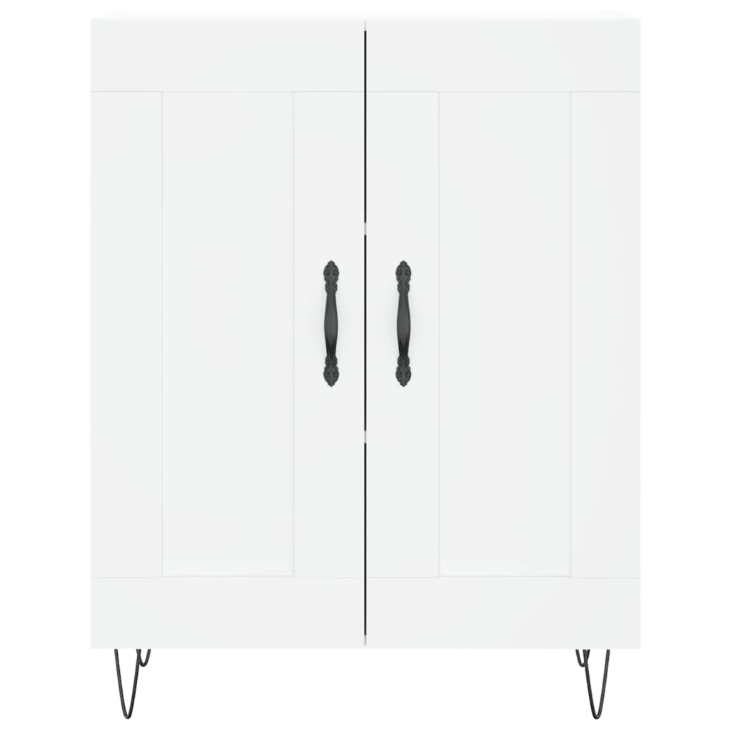 Highboard White 69.5x34x180 cm Engineered Wood