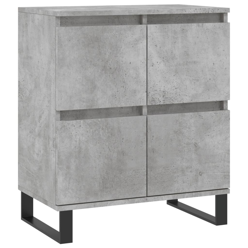 Sideboards 2 pcs Concrete Grey Engineered Wood
