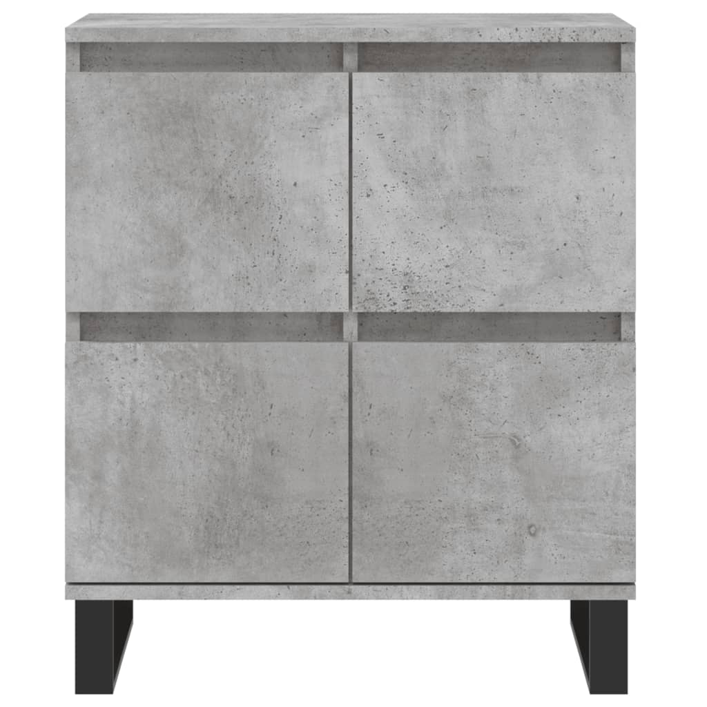 Sideboards 2 pcs Concrete Grey Engineered Wood