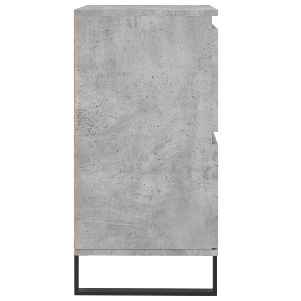 Sideboards 2 pcs Concrete Grey Engineered Wood