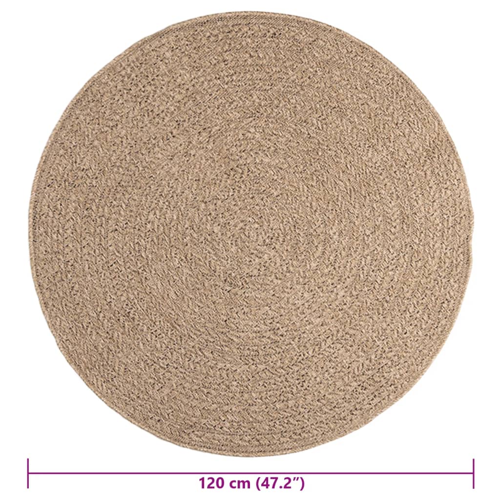 Rug ZIZUR 120 cm Jute Look Indoor and Outdoor