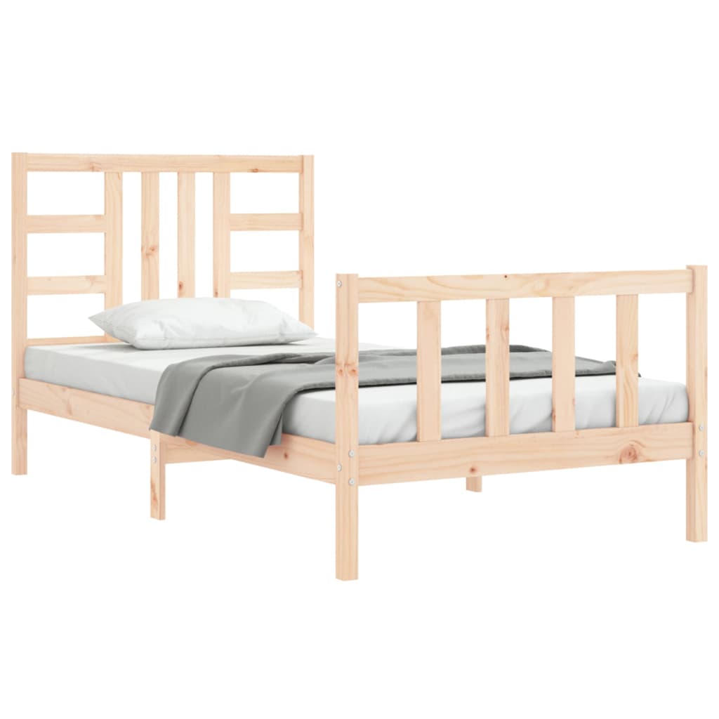 Bed Frame without Mattress 100x200 cm Solid Wood Pine