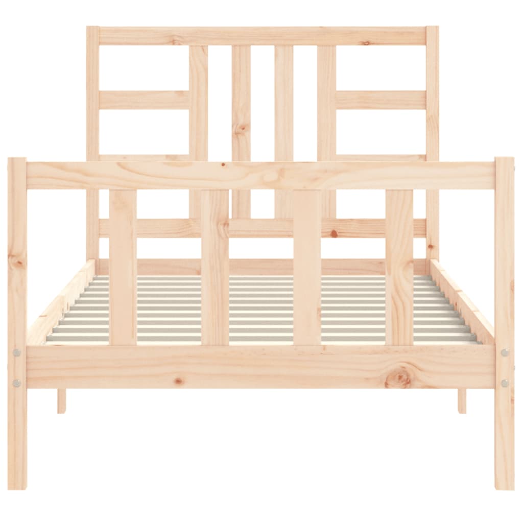 Bed Frame without Mattress 100x200 cm Solid Wood Pine