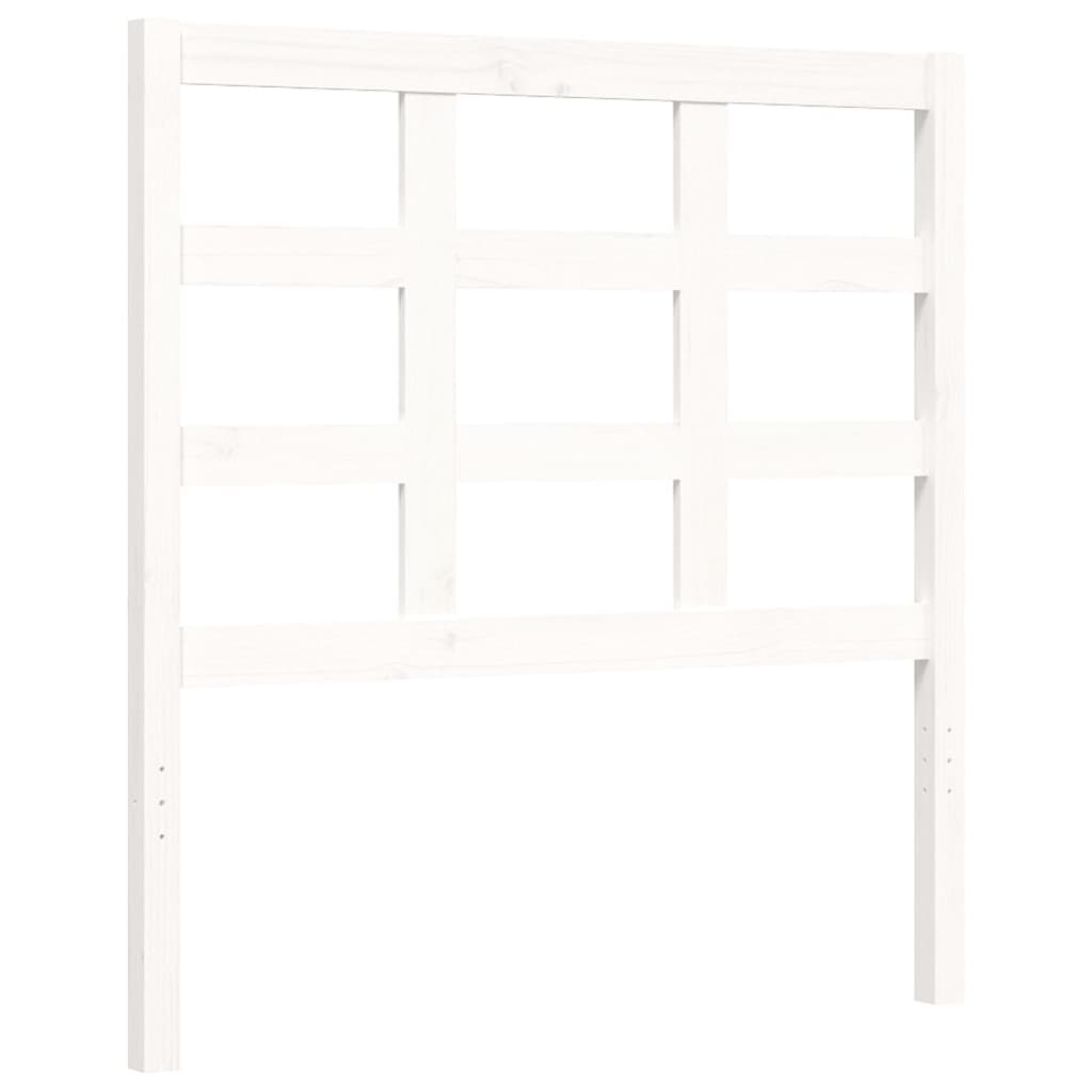 Bed Frame without Mattress White 90x200 cm Solid Wood Pine