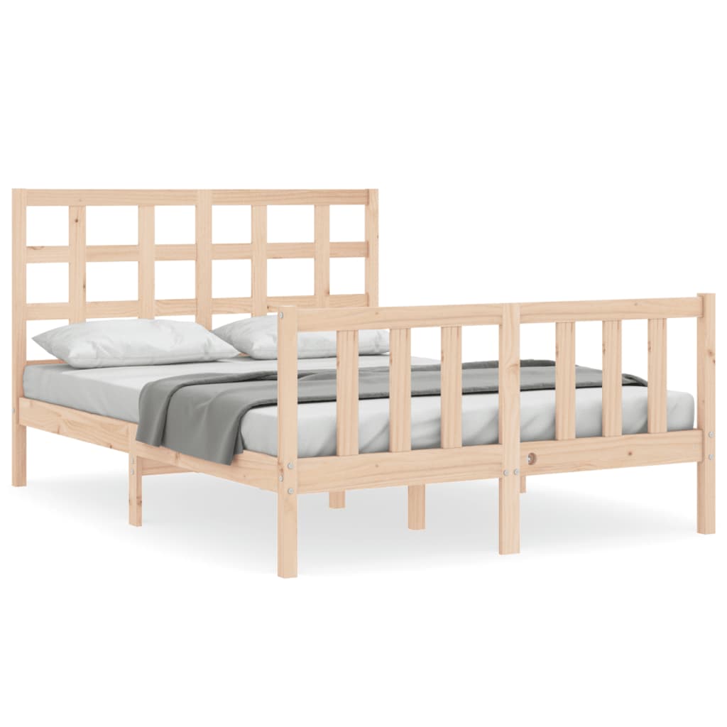 Bed Frame without Mattress 120x200 cm Solid Wood Pine