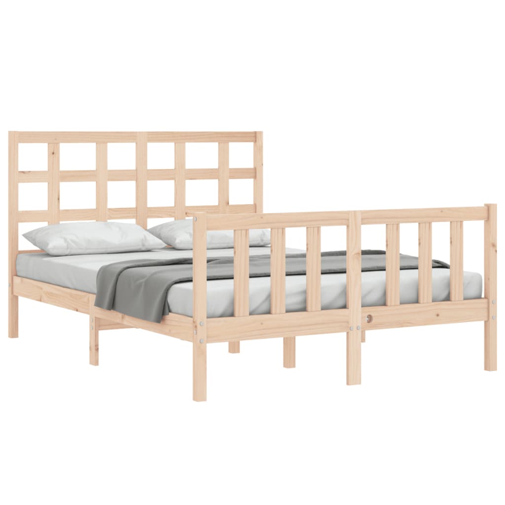 Bed Frame without Mattress 120x200 cm Solid Wood Pine