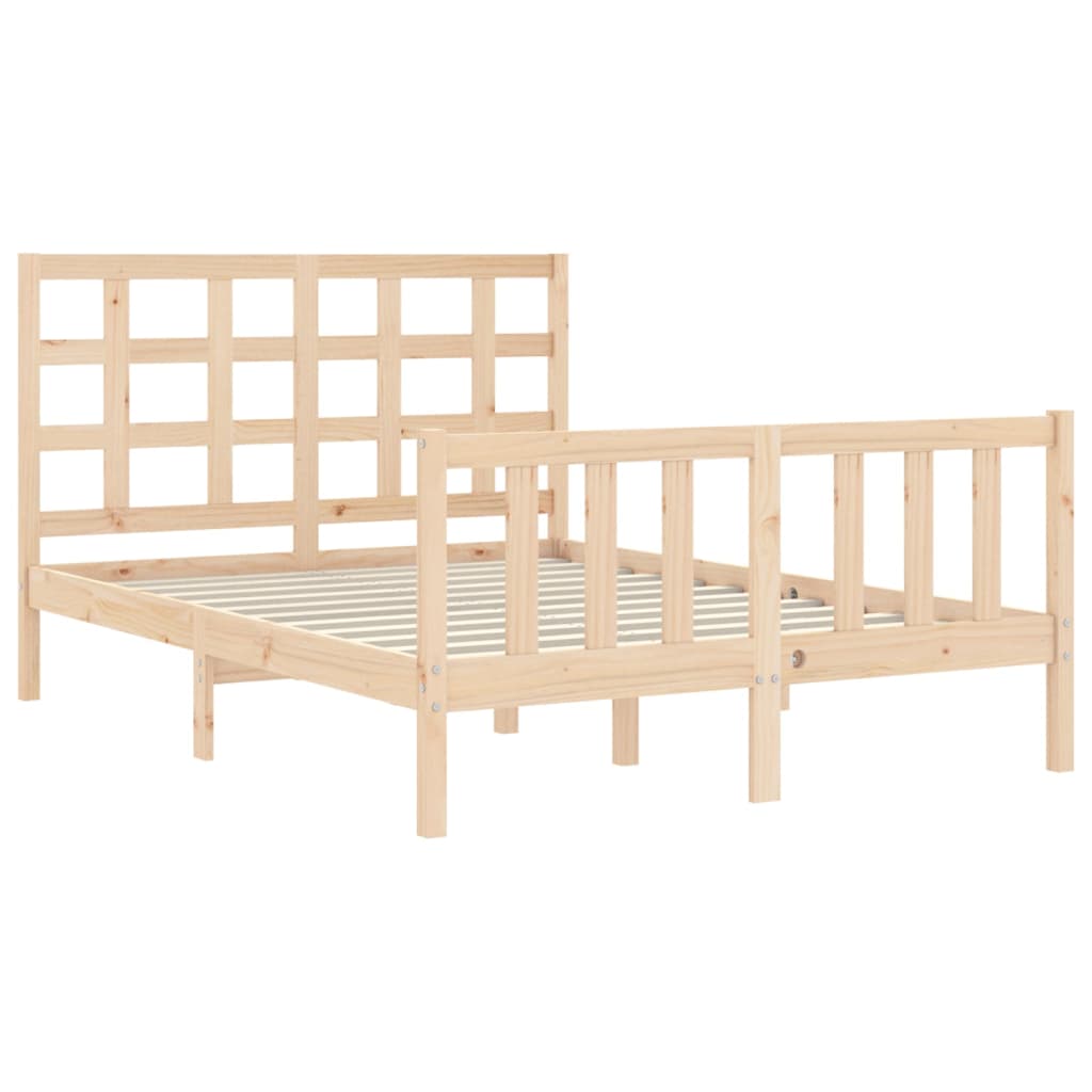 Bed Frame without Mattress 120x200 cm Solid Wood Pine