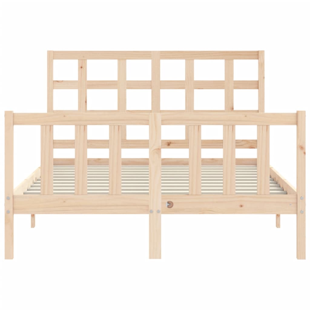 Bed Frame without Mattress 120x200 cm Solid Wood Pine