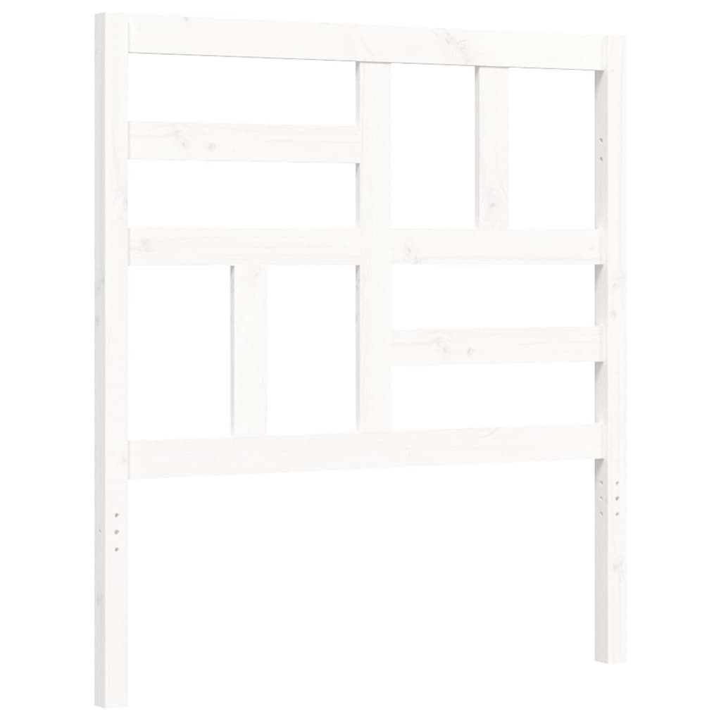 Bed Frame without Mattress White 90x200 cm Solid Wood Pine