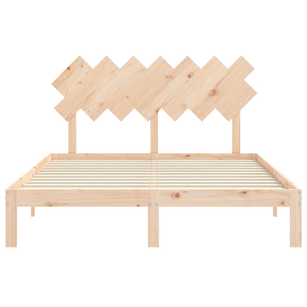 Bed Frame without Mattress 140x200 cm Solid Wood Pine