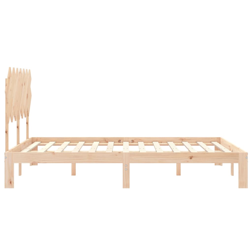 Bed Frame without Mattress 140x200 cm Solid Wood Pine
