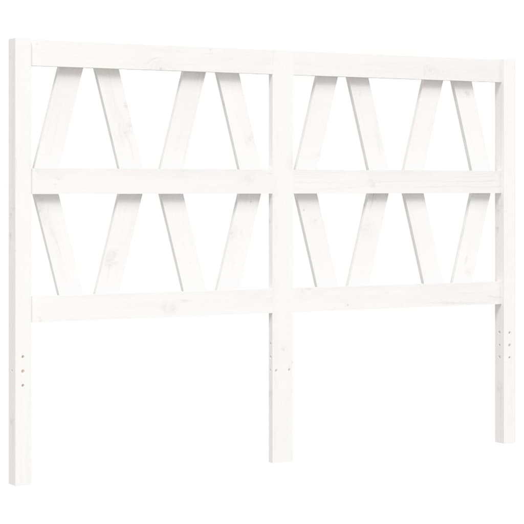 Bed Frame without Mattress White Small Double Solid Wood