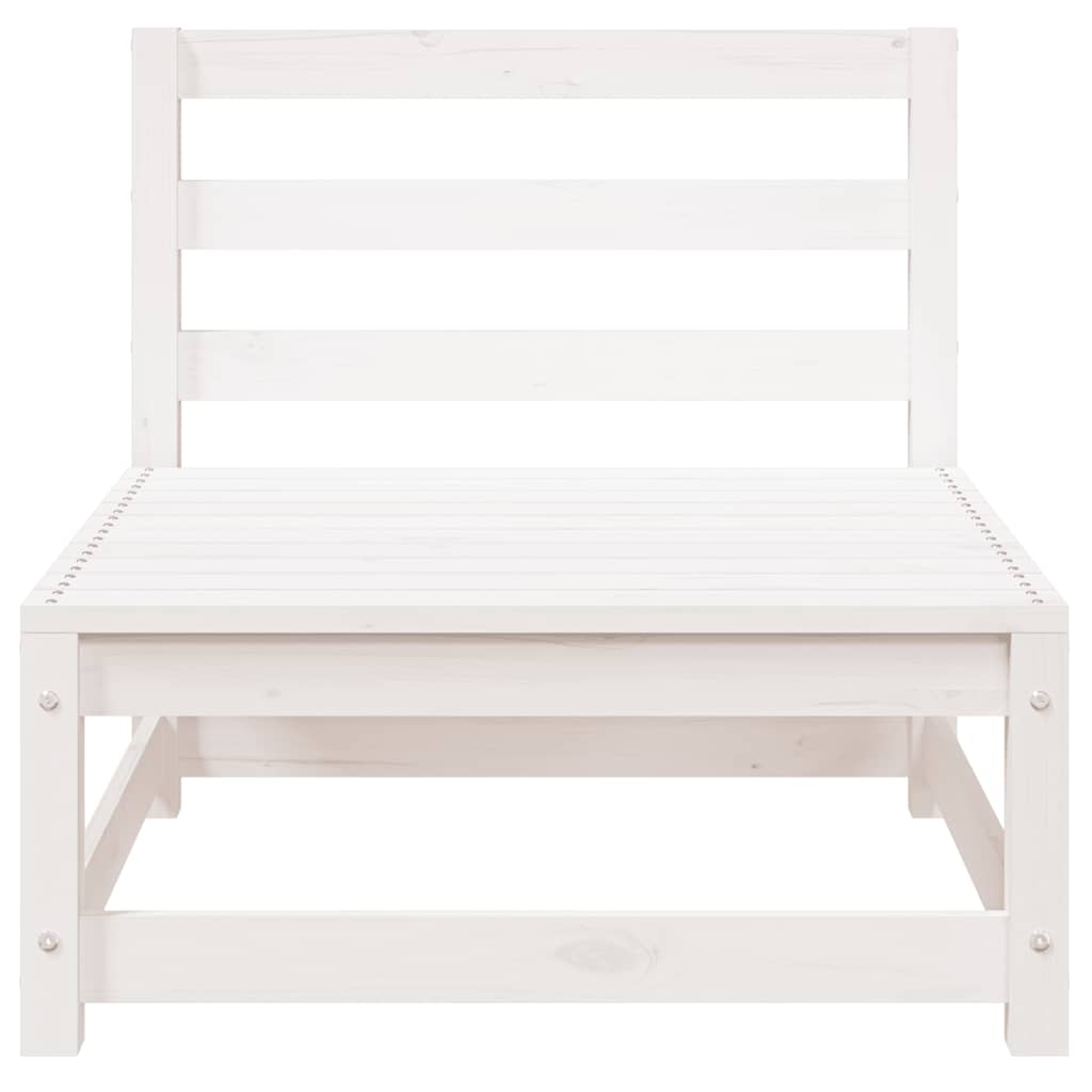 Garden Sofas Armless 3 pcs White 70x70x67 cm Solid Wood Pine