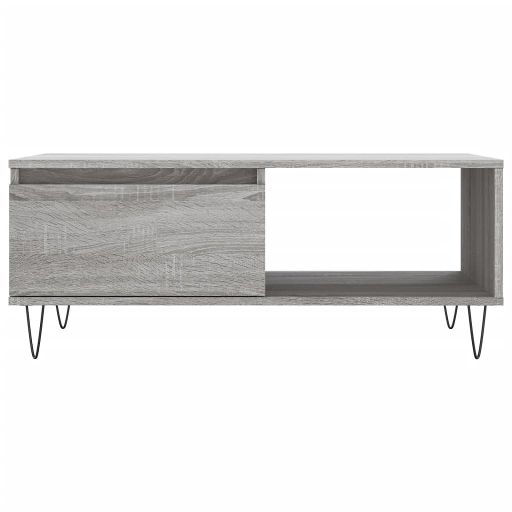 Coffee Table Grey Sonoma 90x50x36.5 cm Engineered Wood