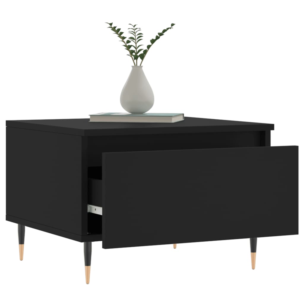 Coffee Tables 2 pcs Black 50x46x35 cm Engineered Wood