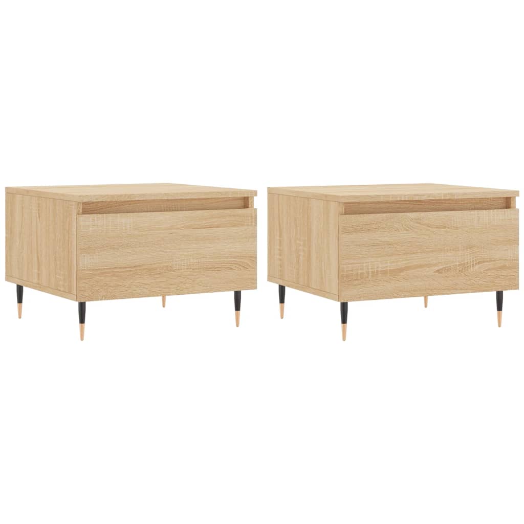 Coffee Tables 2 pcs Sonoma Oak 50x46x35 cm Engineered Wood